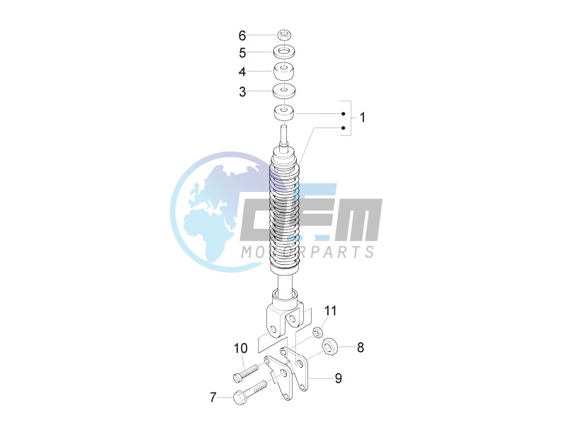 Rear suspension - Shock absorbers