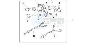 CBR600FAC drawing GRIP HEATER ATT