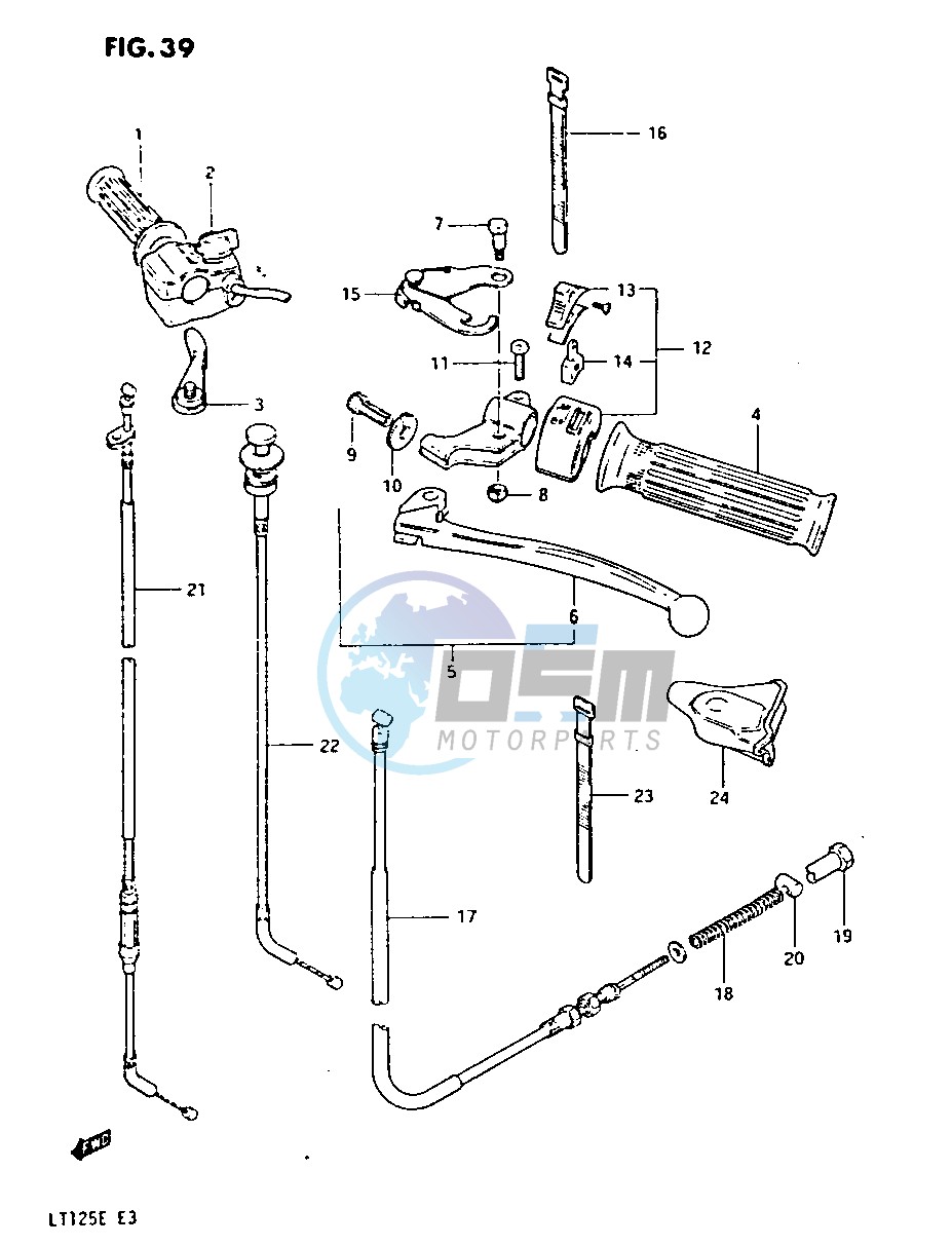 HANDLE SWITCH - CONTROL CABLE (MODEL D)