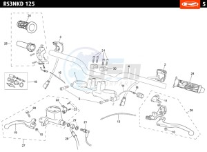 RS3-125-NACKED-BLACK drawing HANDLEBAR - CONTROLS