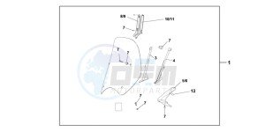 SH125RC drawing TUV WINDSHIELD SH125 150