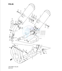 GSX1300R drawing MUFFLER