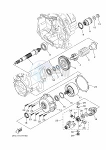 YXZ1000ET YXZ1000R SS (BASF) drawing MIDDLE DRIVE GEAR