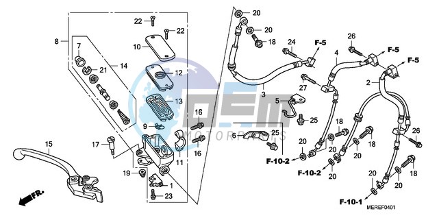 FR. BRAKE MASTER CYLINDER (CBF600SA/NA)