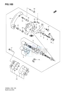 AN650 drawing REAR CALIPER