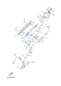 YP125RA (ABS) X-MAX 250 ABS (2DL6 2DL6 2DL6 2DL6) drawing EXHAUST