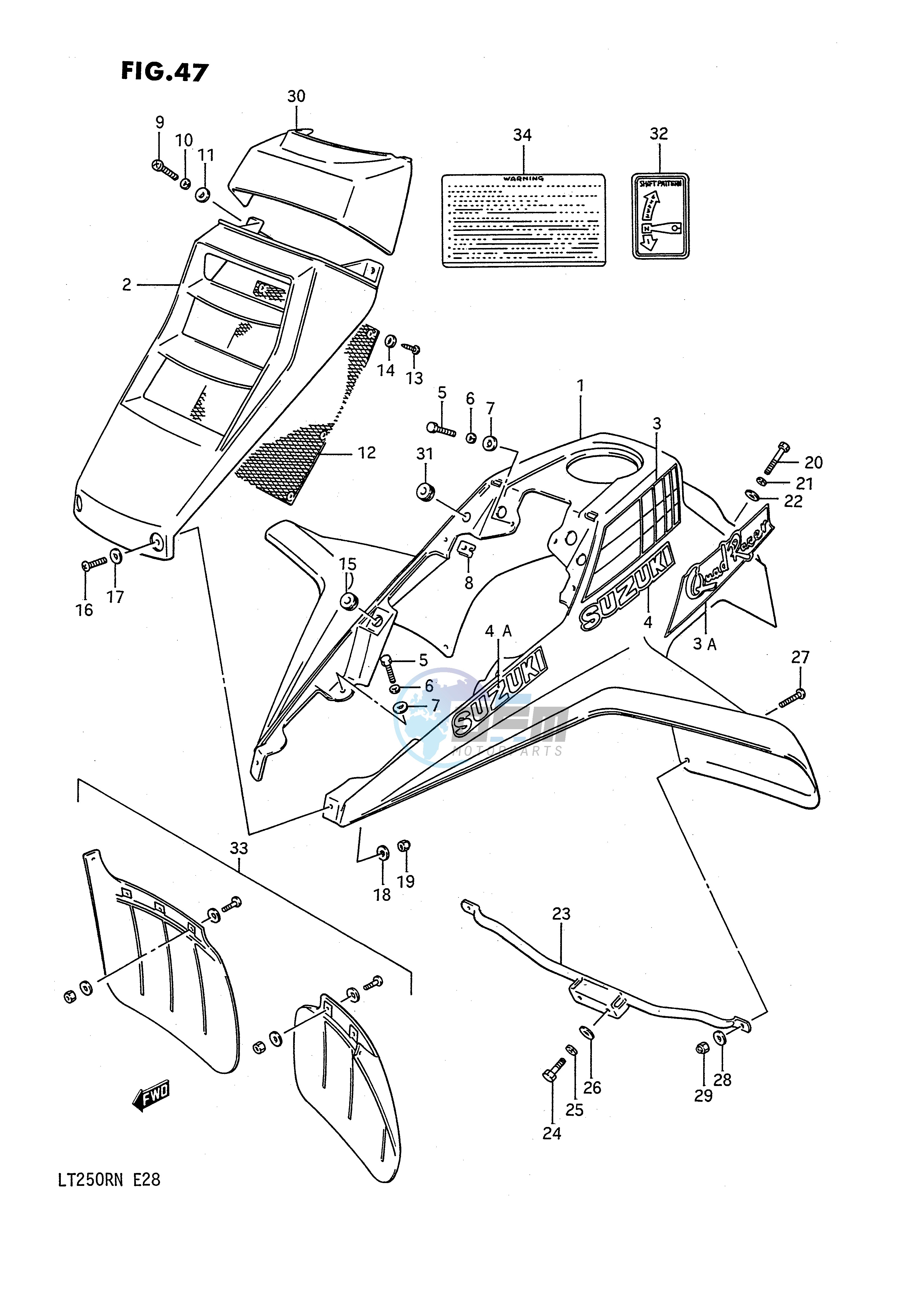 FRONT FENDER (MODEL H J)