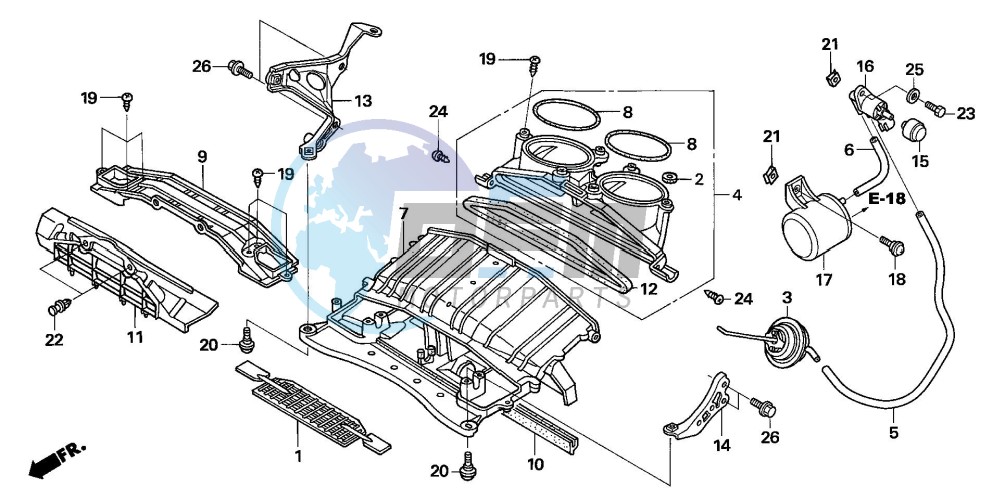 AIR INTAKE DUCT/SOLENOID VALVE (CBR1000RR6/7)