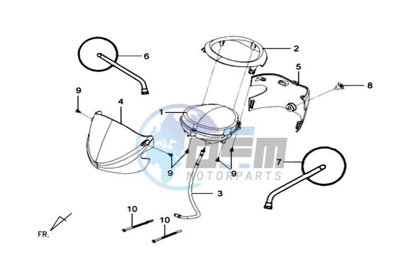 DASHBOARD / MIRRORS / SPEEDOMETER COVER