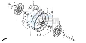 CBR600FR drawing FRONT WHEEL