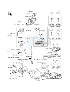 ZG 1400 B [CONCOURS 14] (8F-9F) B8F drawing IGNITION SWITCH_LOCKS_REFLECTORS