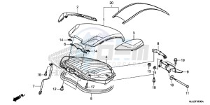 NC750SDE NC750SD Europe Direct - (ED) drawing LUGGAGE LID