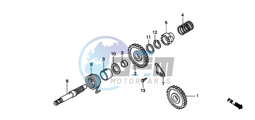 KICK STARTER SPINDLE