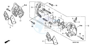 CBF600N9 Europe Direct - (ED / 25K) drawing FRONT BRAKE CALIPER (CBF600S/N)