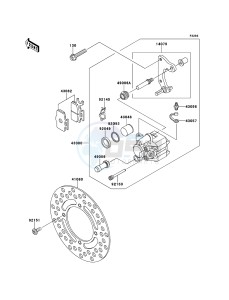 KX65 KX65AEF EU drawing Front Brake