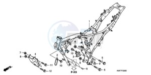 CBF125MA France - (F) drawing FRAME BODY