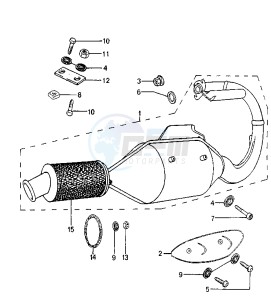 SPEEDFIGHT AQUA - 50 cc drawing EXHAUST