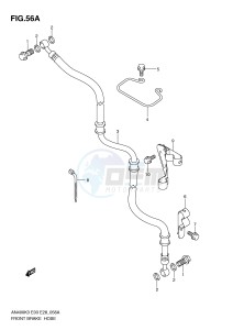 AN400 (E3-E28) Burgman drawing FRONT BRAKE HOSE (AN400K4 K5 K6)