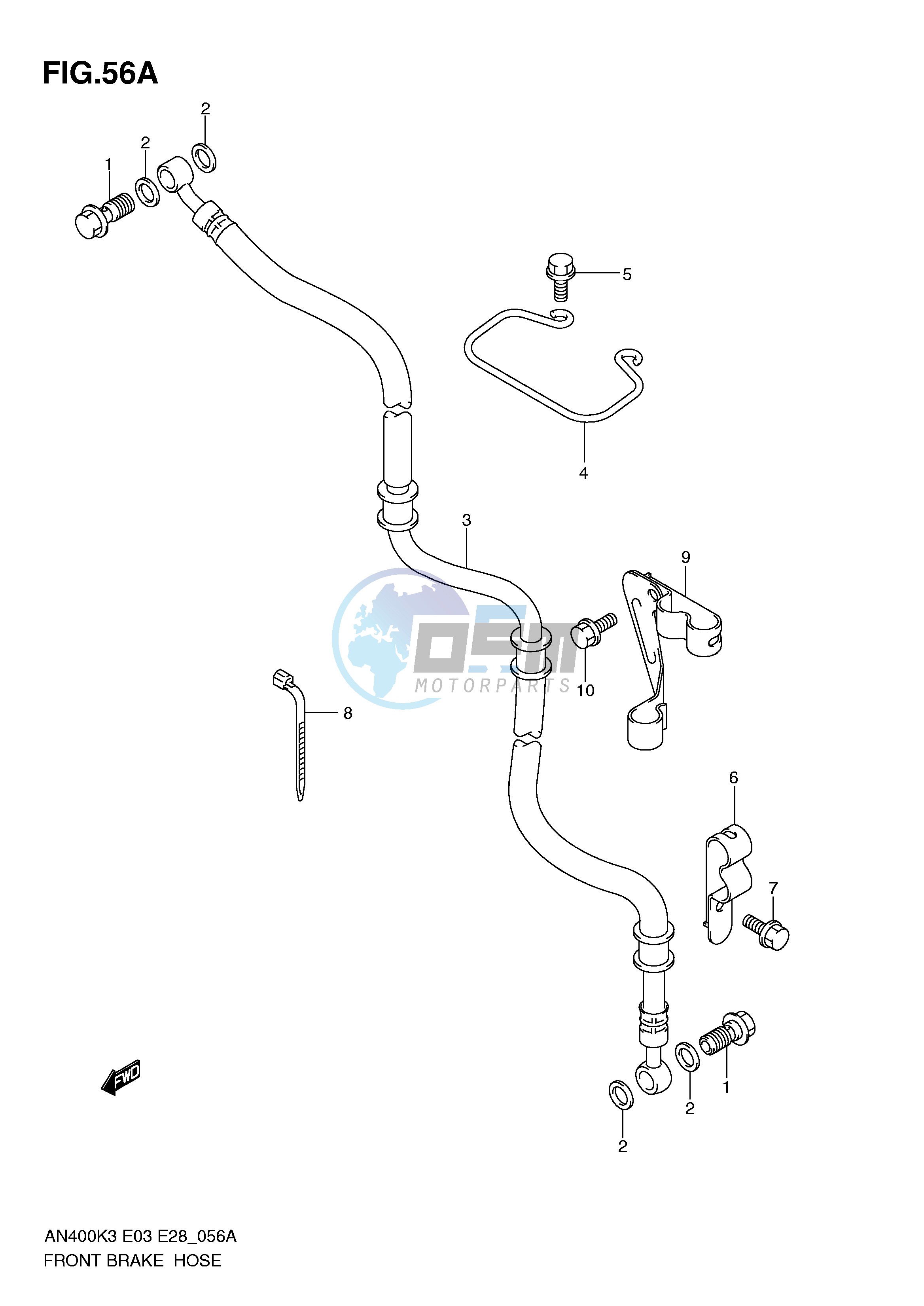 FRONT BRAKE HOSE (AN400K4 K5 K6)