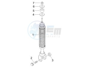 Liberty 50 2t moc drawing Rear suspension - Shock absorbers