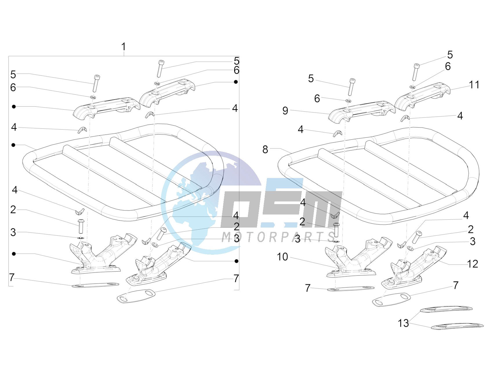 Rear luggage rack