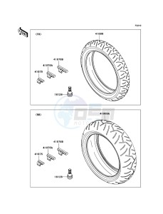 NINJA ZX-6RR ZX600-N1H FR GB XX (EU ME A(FRICA) drawing Tires