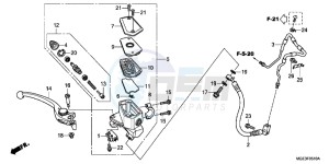 VFR1200FDB drawing FR. BRAKE MASTER CYLINDER