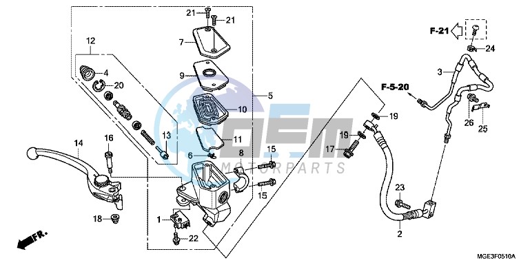 FR. BRAKE MASTER CYLINDER