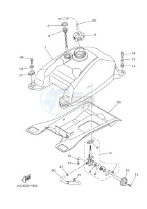 YFM450FWA YFM450DF GRIZZLY 450 IRS (1CUR) drawing FUEL TANK