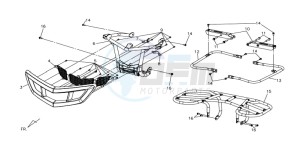 QUAD LANDER 300S drawing REAR LUGGAGE FRAME / FRONT LUGGAGE FRAME