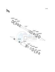 KVF 700 A [PRAIRIE 700 4X4] (A1-A2) [PRAIRIE 700 4X4] drawing DRIVE SHAFT-PROPELLER