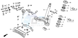 CM125C drawing STEERING STEM/HORN