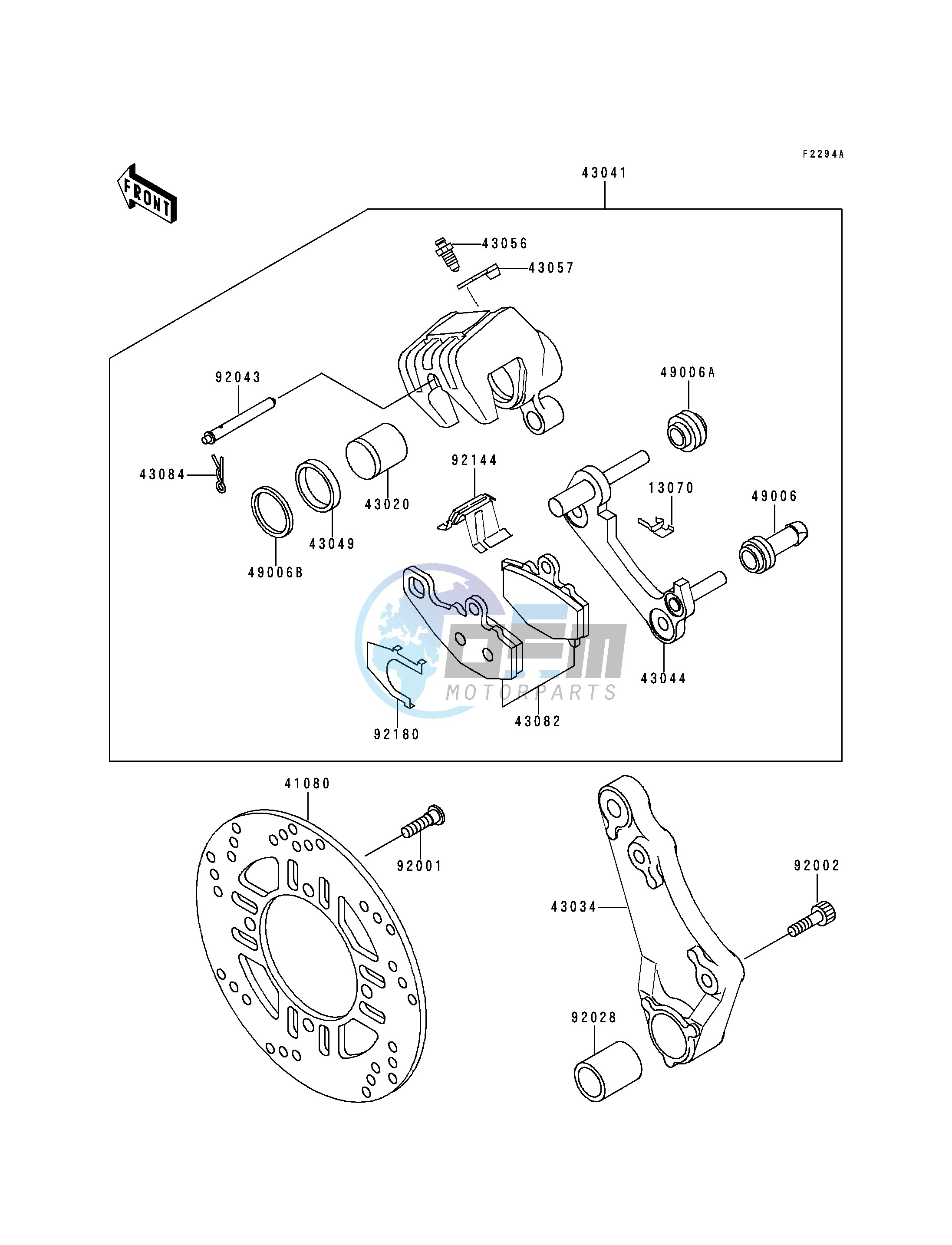 REAR CALIPER-- ZR550-B4- -