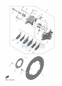 YZF690-U YZF-R7 (BJT1) drawing REAR BRAKE CALIPER