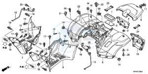 TRX420TEB drawing REAR FENDER