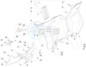 MP3 300 LT BUSINESS - SPORT ABS - ENJOY (EMEA) drawing Front glove-box - Knee-guard panel