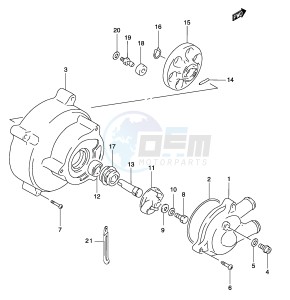 AY50 (P19) katana drawing WATER PUMP (MODEL AY50WR K1 K2 AY50W K3 K4)