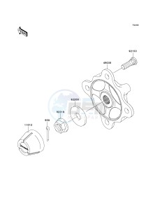 KRF 750 M [TERYX 750 FI 4X4 NRA OUTDOORS] (M9F9) M9F drawing FRONT HUBS_BRAKES