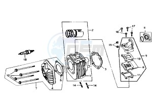 SUPER FANCY - 50 cc drawing CYLINDER HEAD