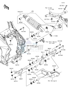 VERSYS 1000 KLZ1000BHF XX (EU ME A(FRICA) drawing Suspension/Shock Absorber