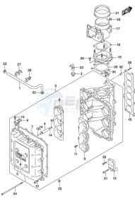 DF 300AP drawing Throttle Body