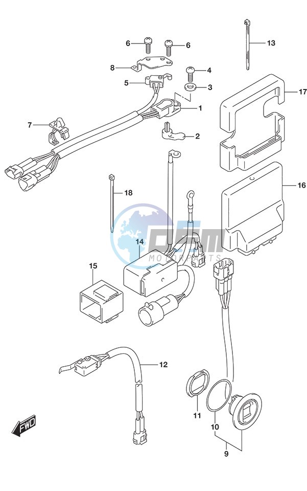 PTT Switch/Engine Control Unit