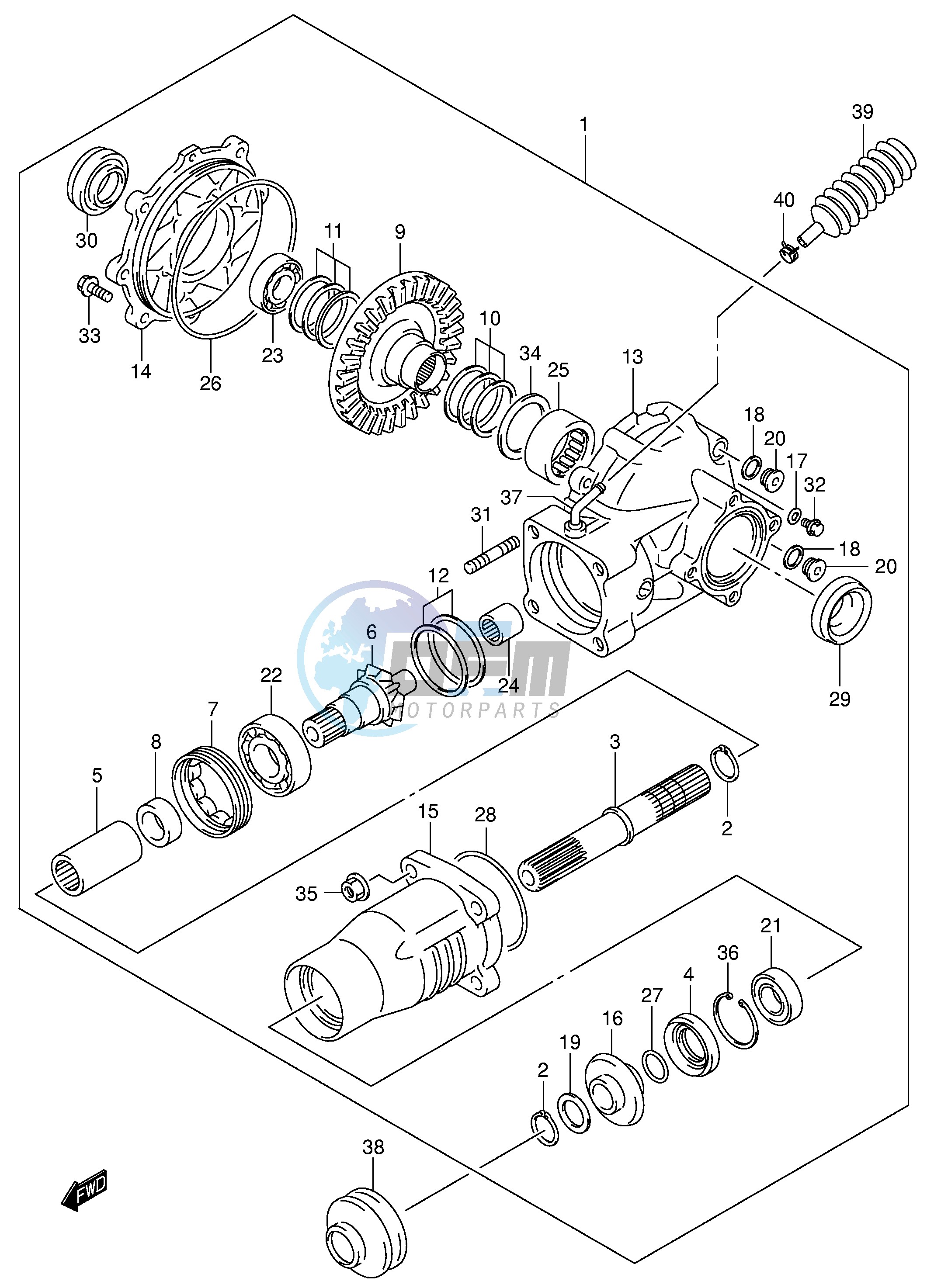 FINAL BEVEL GEAR (REAR)(MODEL K4 K5 K6 K7)