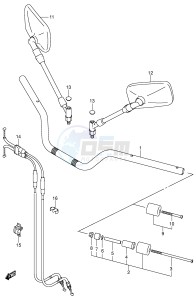 GSX1400 (E2) drawing HANDLEBAR