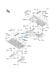 KVF 360 B [PRAIRIE 360] (B6F-B9F) B8F drawing FOOTRESTS