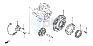 XL1000V VARADERO drawing PULSE GENERATOR/ STARTING CLUTCH