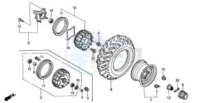 TRX350TM FOURTRAX 350 drawing FRONT WHEEL