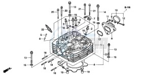 XR250R drawing CYLINDER HEAD