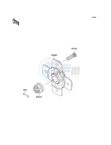 BRUTE FORCE 750 4x4i EPS KVF750GEF EU drawing Rear Hub