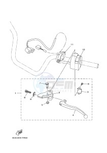 YFM700FWBD YFM70KPAJ KODIAK 700 EPS (B32K) drawing HANDLE SWITCH & LEVER